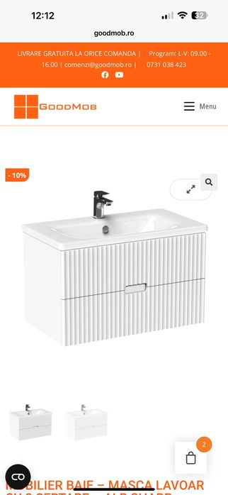 Mască lavoar+lavoar