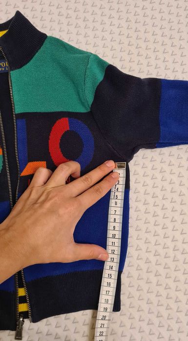 Pulover/jacheta copii cu doua fețe, cu fermoar, Ralph Lauren, 1-2 ani