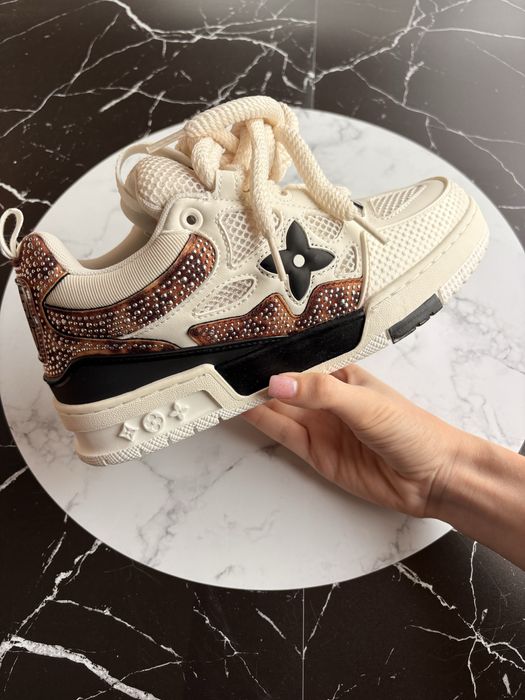Louis Vuitton LV Skate Sneaker damă – animal print & cristale – mărimea 40