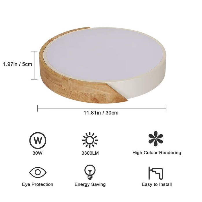 Lustră Led din Lemn