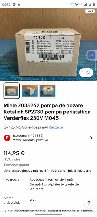 pompa de dozare Rotalink SP2730 , pompa peristaltica Verderflex 230V M