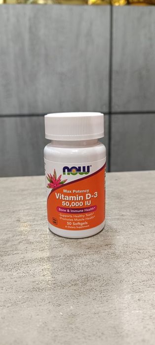 Now vitamin D-3 50.000 IU 50 softgels