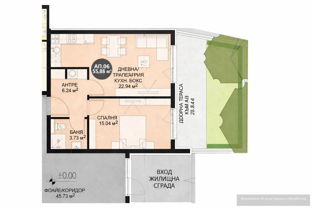Продава се Двустаен апартамент в София, Кръстова вада - 69 кв.м за 3189 €/кв.м - Снимка #1
