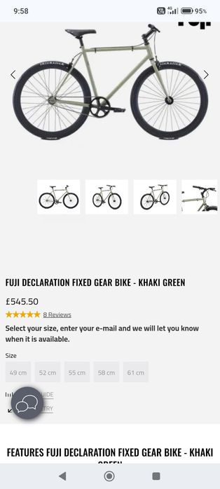 Bicicleta FUJI single speed
