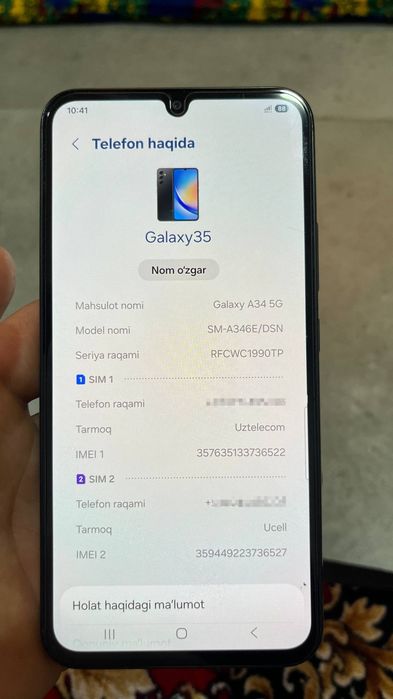Samsung a 34 5G sotiladi