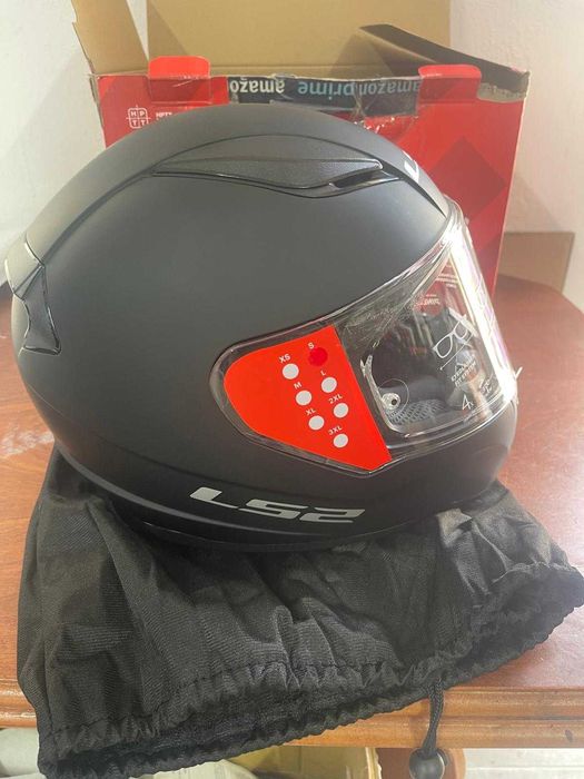 Casca integrala moto, LS2, Rapid II, Policarbonat, Protectie uv, Solid mat black - marimea S