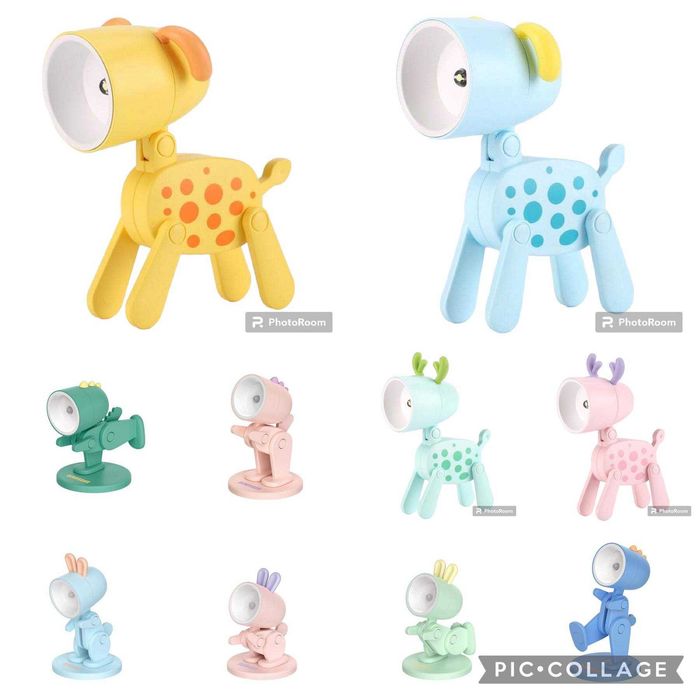 Мини Led нощни лампи с форма на динозавър, куче, елен и др.