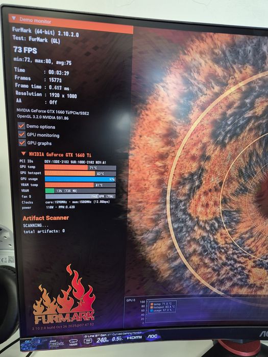 Pc Gaming I5-11400F, GTX 1660 TI 6Gb, 16Gb RAM,  1T SSD