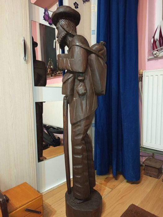 Superbă scluptură de colecție din lemn masiv