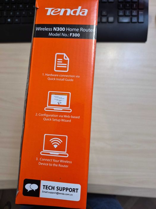 Router Wi-Fi Tenda F300 N300, stare perfectă / cutie completă