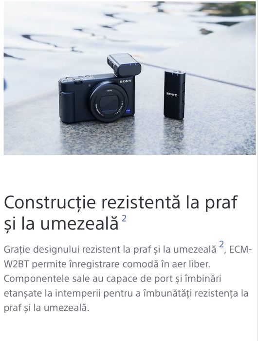 Microfon wireless Sony ECM-W2BT. Lavalera premium