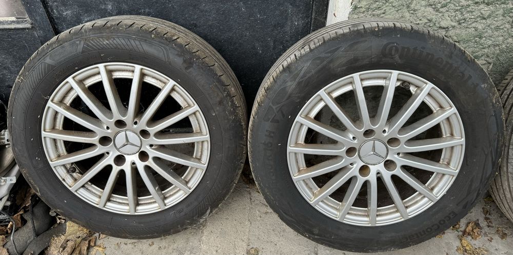 4 бр оригинални джанти 16ки 6.5J ET38 с летни гуми Mercedes W205