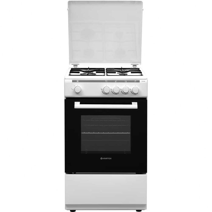 Aragaz VORTEX 4 arzatoare Gaz 50 cm alb NOU (Nefolosit)