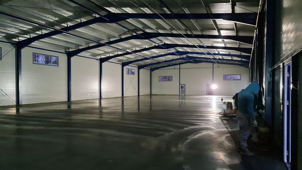 Șapă Industriala, Beton Elicopterizat cu Cuart in curte