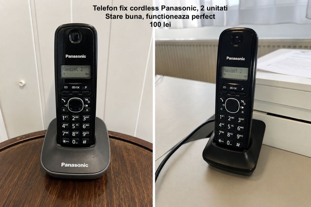 Telefon fix Panasonic 2 unitati fara fir