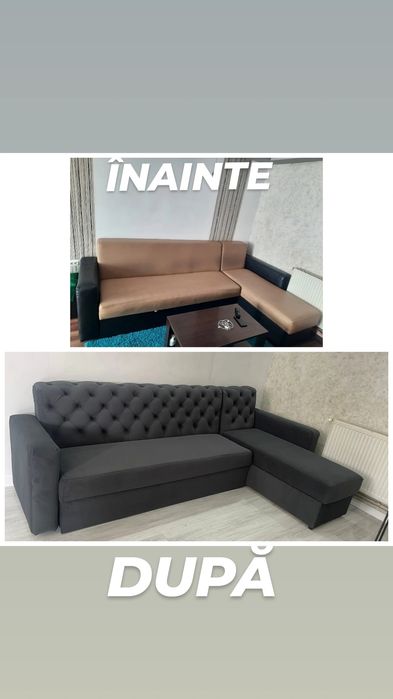 Retapițare canapele,colțare, paturi etc