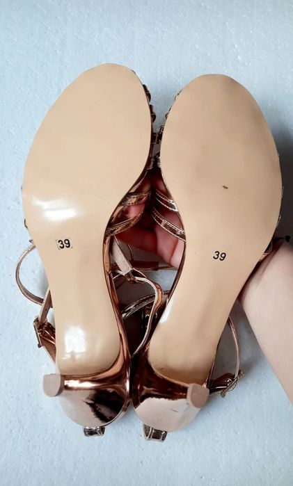 Sandale damă Riposo nr.39, interior 25cm, toc 7,3 cm  piele ecologică