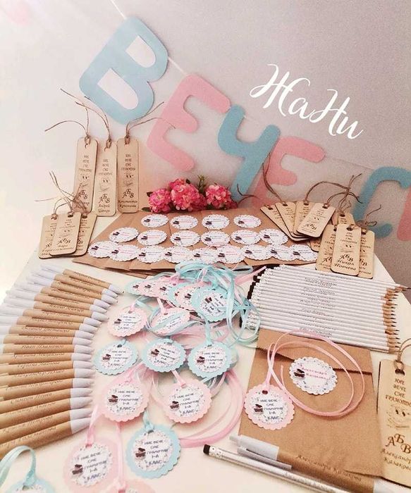 гравиран молив химикал подаръчета за празника на буквите