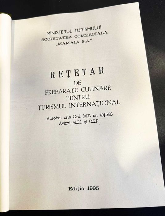 Rețetar Preparate Culinare pentru Turismul Internațional - Ediția 1986