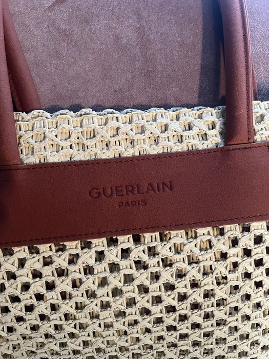 Guerlain Paris Raffia Tote – оригинална лятна чанта от рафия и естествена кожа