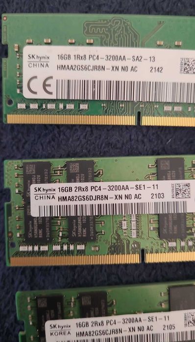 Memorie Laptop SK hynix, 16GB DDR4, 3200 MHz , sodim laptop