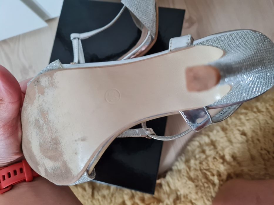 Sandale de ocazie argintii