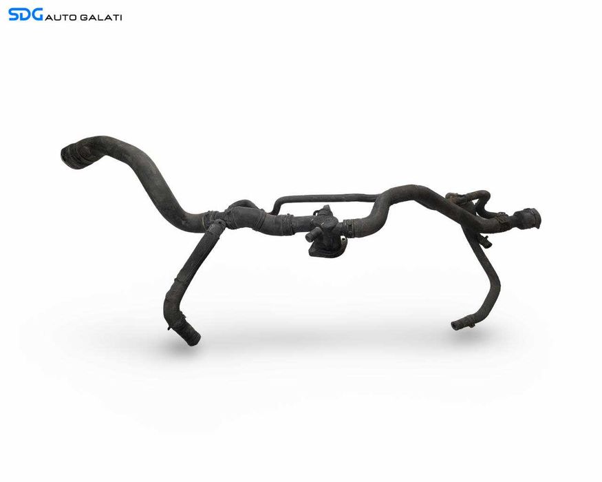 Ansamblu Furtun Furtunuri Conducta Conducte cu Flansa Lichid Racire Motor Skoda Octavia 2 1.6 Benzina 2004 - 2013 Cod 06A121133AC [LR3097]