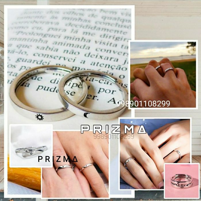 Парные кольца для влюбленных.