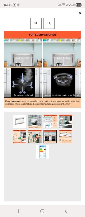 Vand hota NOUA  Klarstein Royal Flush Eco 60 cm