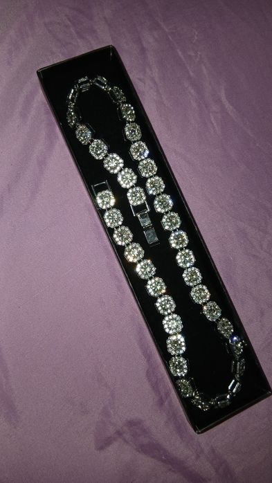 Lanț de argint cu diamante Cartier