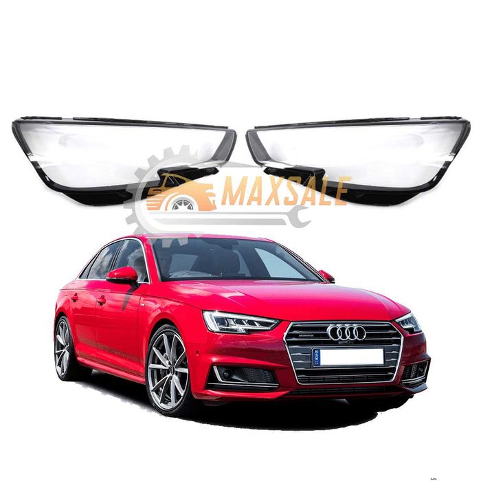 Капаци фарове Audi A4 B9 (16-18) фар ауди а4 б9 комплект стъкло крушка