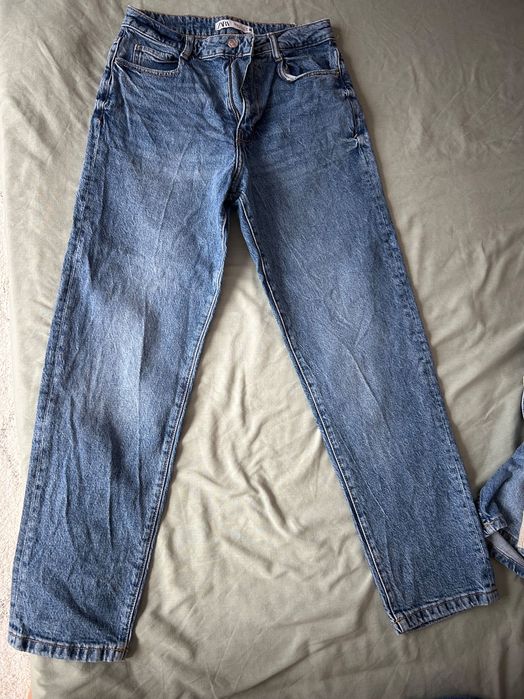 Сини дълги дънки Zara