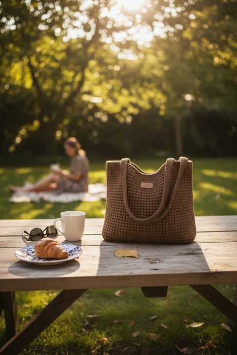 Сумка - Шоппер вязаная крючком