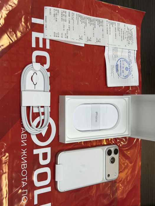 ***НЕАКТИВИРАН 256GB iPhone 17 Pro Max 5G Technopolis Гаранция 2029 SILVER
