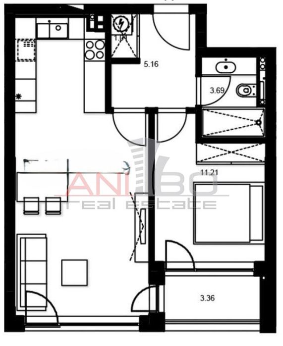 Продава се Двустаен апартамент в Варна, Цветен квартал - 71 кв.м за 1185 €/кв.м - Снимка #5