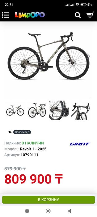 Велосипед Giant Revolt 1