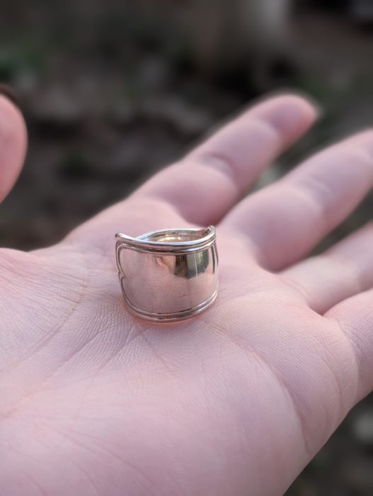 Inel vechi din argint de 925, handmade, copii