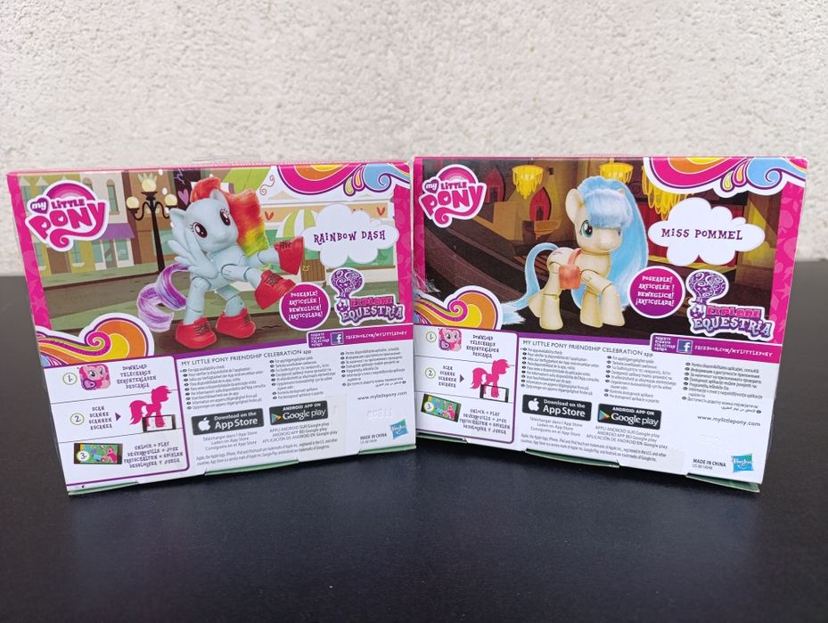 figurina my little poney set accesorii miss pommel  rainbow dash