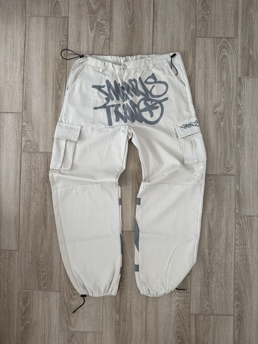 Pantaloni lungi Minus Two alb/bej