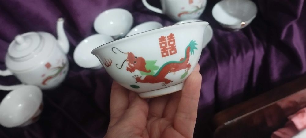 Посуда, хрусталь, чашки с блюдцами 12шт