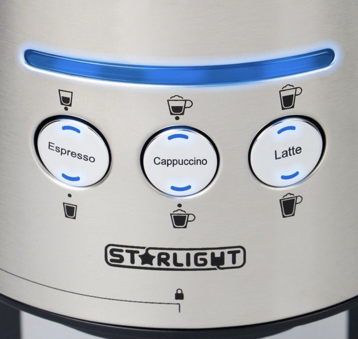Espressor manual Star-Light ESD-170SS, espresso, cappuccino, caffe latte. Putere 1470W, 15 Bar