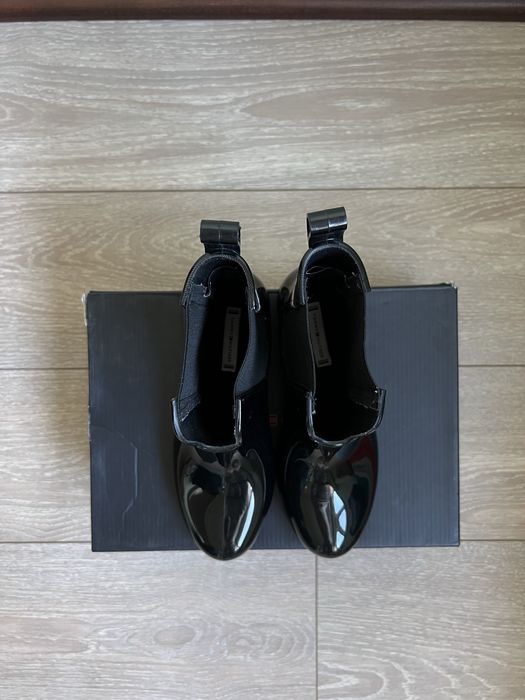 Ghete cauciuc negre Tommy Hilfiger