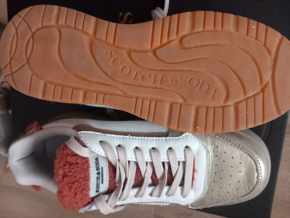 Scotch & Soda - Спортни обувки от кожа с текстил