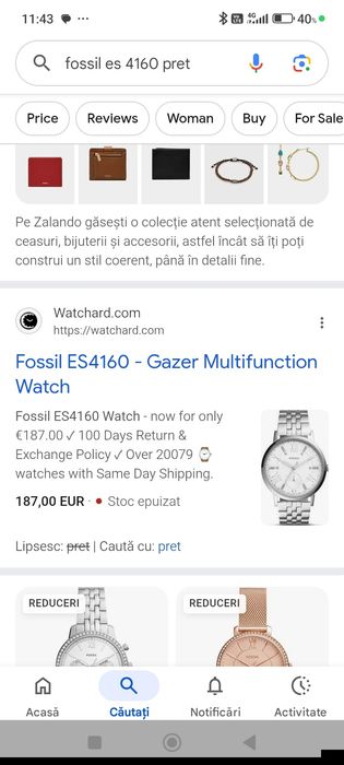 Vând ceas de dama Fossil ES4160