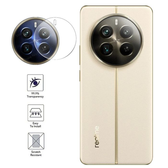 Realme 12 Pro+ / 12X / 12 / 12 Pro / 3D Стъклен протектор за камера