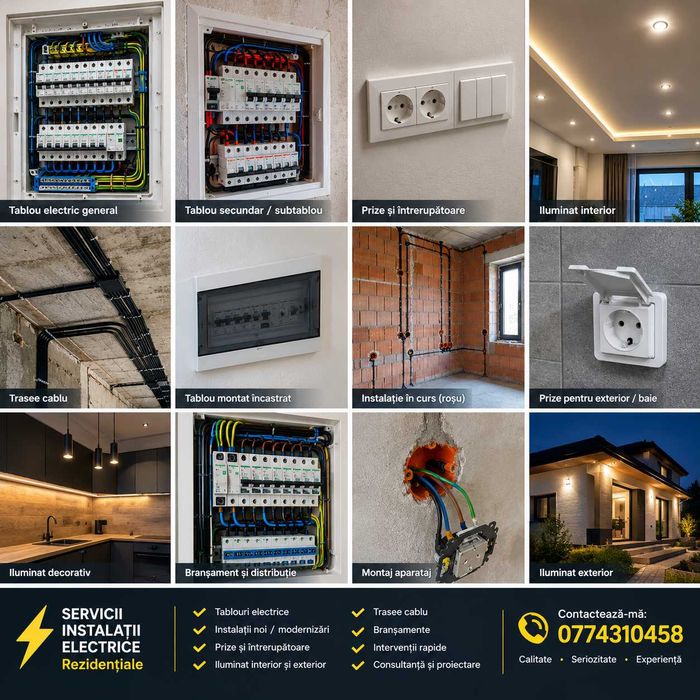 Servicii de Instalatii Electrice - Reparatii - Montaje