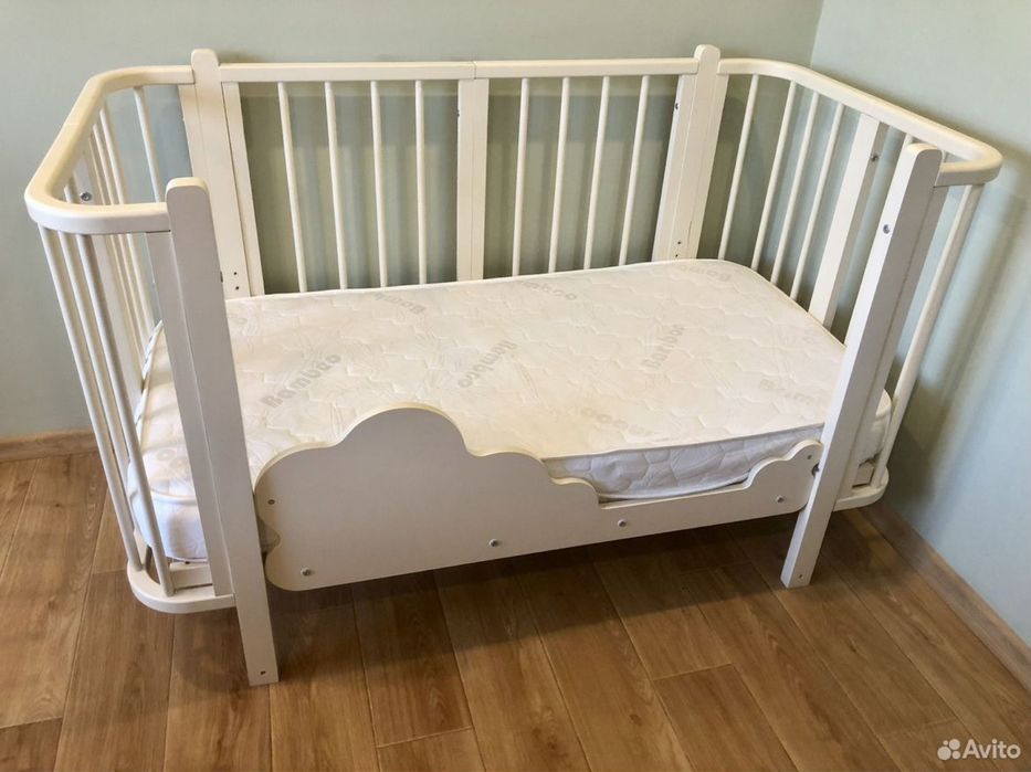 Детская кровать трансформер с маятником от 0 до 7 лет