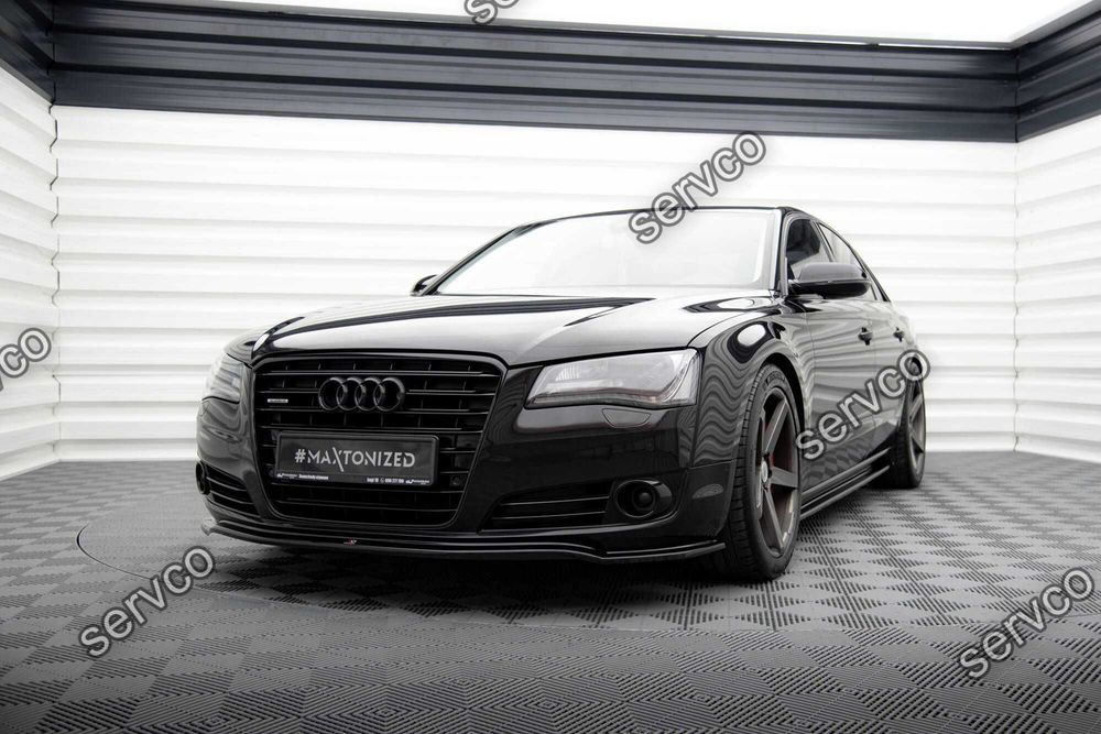 Prelungire splitter bara fata Audi A8 D4 2009-2017 v1 - Maxton Design