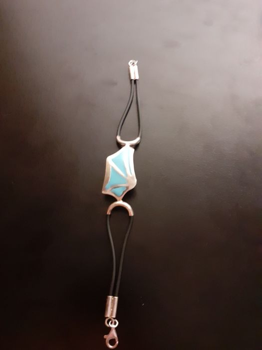 Bratara din argint si silicon cu email, Galapagos