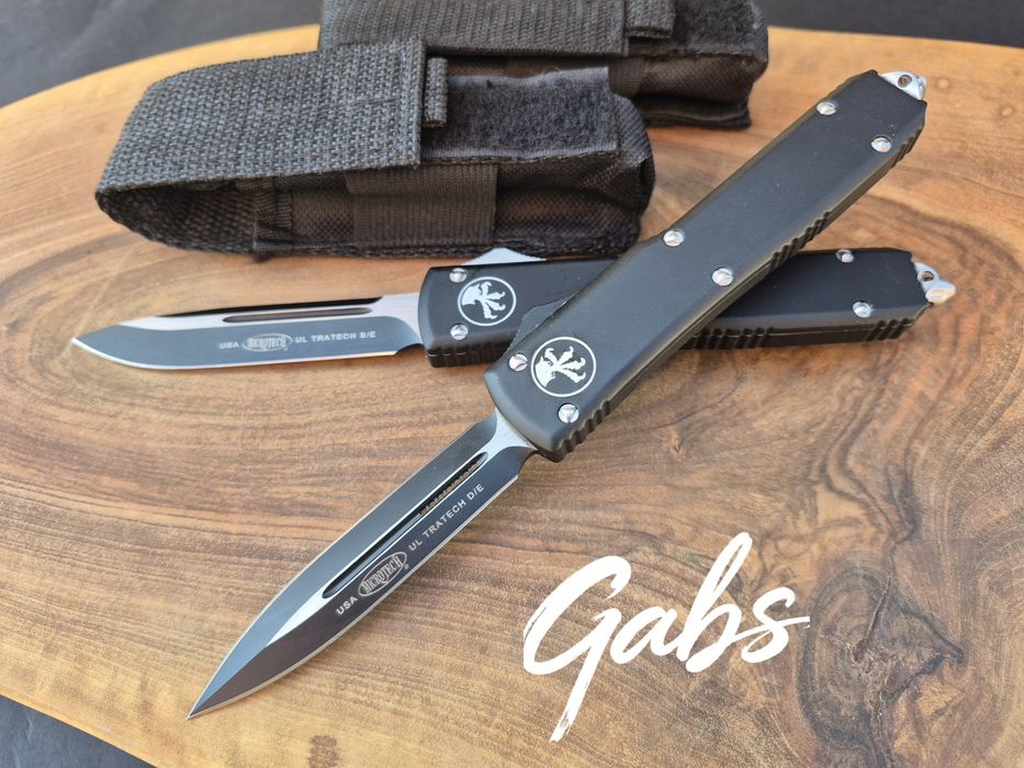 Автоматичен нож MICROTECH Ultratech, два мoдел,тъмно острие